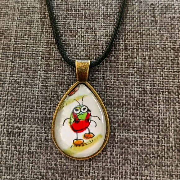 Richard Scarry Bug necklace 1970s book page - Picture 1 of 5